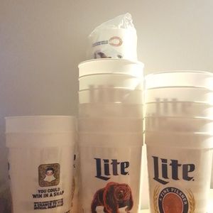 50pc Chicago Bears reusable plastic Lite beer cups